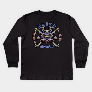 Samurai Alien Kids Long Sleeve T-Shirt